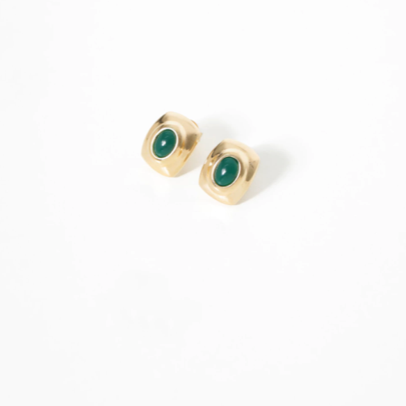 Tourmaline Gold Earrings