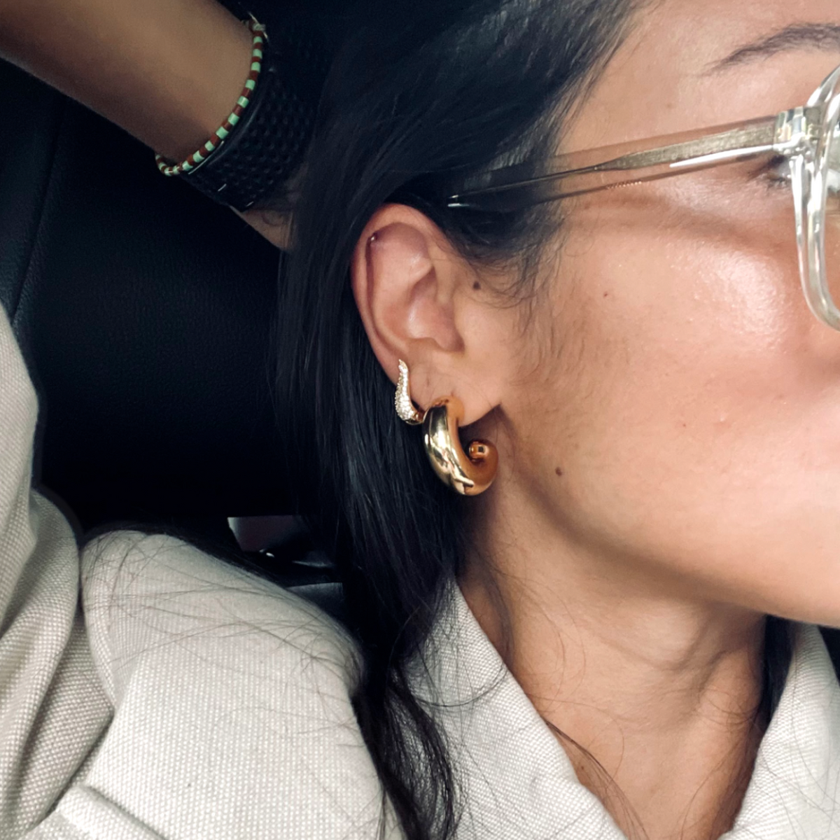 Chunky Hoops in Gold