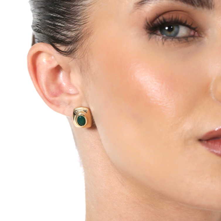 Tourmaline Gold Earrings
