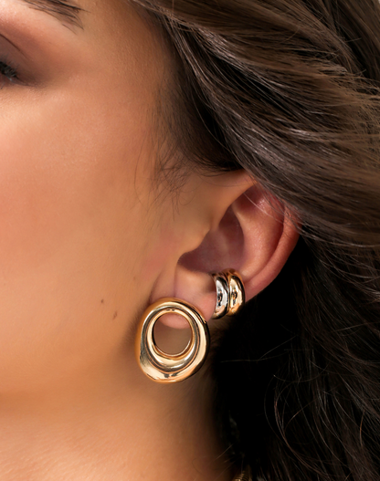 Chunky Oval Earring in Gold